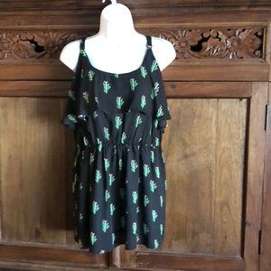 New cactus ruffled tank by Torrid. Size 2